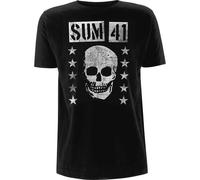 Sum 41 Grinning Skull T-Shirt in Black | Size: Small Sum 41 Black S