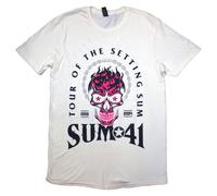 Sum 41 Men's Tour ´24 Skull Back Print T-Shirt in Natural | Size: 2XL Sum 41 Natural 2XL