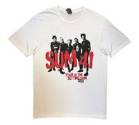 Sum 41 Men's Tour ´24 Spray Paint Back Print T-Shirt in White | Size: XL Sum 41 White XL