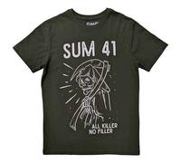 Sum 41 Reaper Band Logo T-Shirt in Green | Size: Large Sum 41 Green L