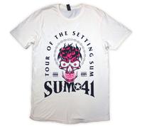 Sum 41 Tour 24 Pink Skull T-Shirt in Natural | Size: XL Sum 41 Natural XL