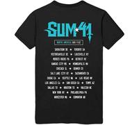 Sum 41 Unisex Adult Demon Logo Tour Dates Cotton T-Shirt Black/Blue M