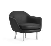 Sum Armchair Aluminum/ Black Leather