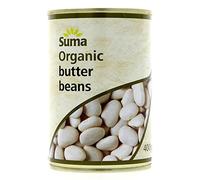 Suma Organic Butter Beans 400g x 3 (Pack of 3)