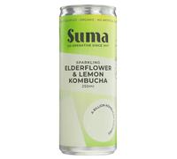 Suma Organic Sparkling Kombucha - Elderflower & Lemon - 250ml