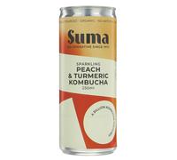 Suma Organic Sparkling Kombucha - Peach & Turmeric - 250ml