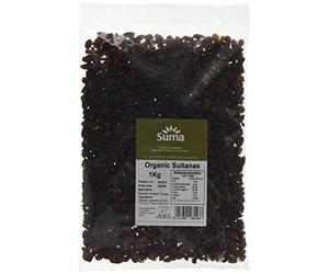 Suma Organic Sultanas 1 kg (Pack of 2)