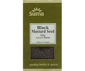 SUMA WHOLEFOODS Black Mustard Seed 50g (PACK OF 12)