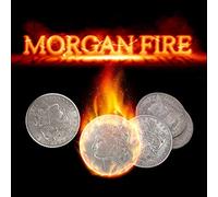 SUMAG Magic Trick Set (1 Fire Coin + 3 Morgan Coins + 1 Morgan Shell) - Magic Close Up Illusion Prop Gimmick for Child, Teen