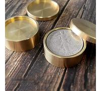 SUMAG Magic Tricks Brass Okito & Boston Box Set Magic Trick Half Dollar Size Coin Appear Vanish Magia Close Up Illusions Gimmicks Magician Props