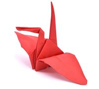 SUMAG Origamagic Magic Trick - Magic Origami Paper - Scarves to Paper Crane Trick for Magician (Red)