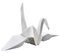 SUMAG Origamagic Magic Trick - Magic Origami Paper - Scarves to Paper Crane Trick for Magician (White)
