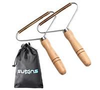SUMAS 2 Pack Lint Remover Tool with Storage Bag Double Sided Pet Hair & Carpet Scraper Portable Dog & Cat Hair Brush, Fabric Fuzz Shaver & Fur Cleaner for Clothes, Rugs & Upholstery