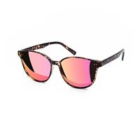Sumato Round Cat Eye Sunglasses for Women Trendy Sunglasses Classic Vintage Designer Style UV400 Protection Mirrored Lens Tortoise