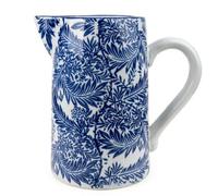 Sumatra Blue and White Floral Ceramic Pitcher, Decorative Serving Jug, Traditional Chinese Pattern (Large 23cm Jug)