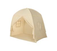 Sumbababy Large Teepee Tent for Kids: with Flags - Tent for Kids Indoor Toddler Teepee for Boys & Girls - Toddler Playhouse Inside Canopy Bed for Playroom Gift Toys (Cream)
