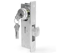 SUMBIN Storefront Door Mortise Lock Hook & Cylinder Combo, in Aluminum (1-1/8" Backset)