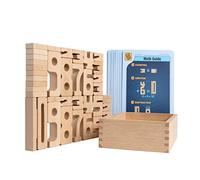 SumBlox Mini Starter Set, Wooden Blocks for Learning Maths, 38 Pieces + 36 Activity Cards