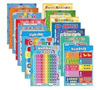Sumbox Educational Posters 15 Pack A3 Size Early Years Learning Wall Charts Classroom or Home