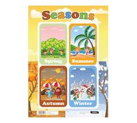 Sumbox Seasons Educational Poster A3 Size Spring Summer Autumn Winter Wall Chart for Classroom or Home
