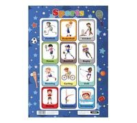 Sumbox Sports Educational Poster A3 Size Early Years Learning Wall Chart for Nursery Classroom or Home