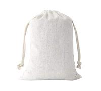 SumDirect 20Pcs Cotton Muslin Bag,White Mini lightweight Gift Bags Breathable Pouches with Drawstring Reusable Packing Storage Bags for Wedding, Party, Birthday (15x20cm)