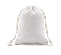 SumDirect 20Pcs Cotton Muslin Bags,White Mini lightweight Gift Bags Breathable Pouches with Drawstring Reusable Packing Storage Bags for Wedding, Party, Birthday (7x9cm)