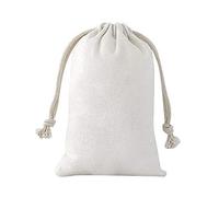 SumDirect 20Pcs Cotton Muslin Bags,White Mini lightweight Gift Bags Breathable Pouches with Drawstring Reusable Packing Storage Bags for Wedding, Party, Birthday (10x15cm)