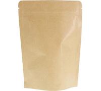 SumDirect Kraft Stand Up Pouches - 100 Pack Self-Sealing Zipper Food Storage Reusable Bags with Foil Lined for Home or Business (5X7 Inch,100PCS)