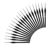 SumDirect Miniature Model Paint Brushes,10pcs Fine Detail Paint Brush Set with Triangular Handles for Acrylic, Watercolor & Oil - Perfect for Warhammer, Gundam, Miniature Painting (20pcs)