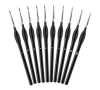 SumDirect Miniature Model Paint Brushes,10pcs Fine Detail Paint Brush Set with Triangular Handles for Acrylic, Watercolor & Oil - Perfect for Warhammer, Gundam, Miniature Painting (10pcs)
