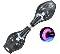 Sumeber Waveboard Street Surf Caster Torsion Skateboard Double Decks Casterboards for Kids and Teens (Black Dragon)