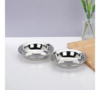 Sumeet Stainless Steel Heavy Gauge Multi Utility Serving Plates with Mirror Finish 12.5cm Dia - Set of 2pc, Silver