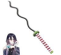 SuMemo Anime Cos Katana with Sheath, 75/100Cm, Slayer Cosplay Iguro Obanai, Bamboo Blade Sword for Halloween Party Supplies -Iguro Obanai)/75Cm(29In)-Iguro Obanai
