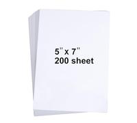 SUMERX 200 Pieces 5" x 7" White Cardstock, Heavyweight Cardstock Sheets Blank Invitation Paper Greeting Cards Printable, 74lb Cover 200 GSM/White