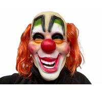 SumetiCoser Halloween Scary Clown Mask Realistic Horror Killer Mask with Gold Hair Full Head Latex Helmet for Adults (Clown Mask A)