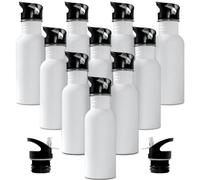 Sumex 10PCS Sublimation Blanks Aluminum Water Bottle,20 OZ White Sublimation Water Bottle for Tumbler Press Sublimatio
