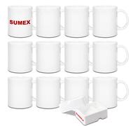 Sumex 11oz Set of 12 Sublimation Blanks White Mugs,Sublimation Ceramic Mugs for Cofffee,Tea,Milk, Latte, Hot Cocoa