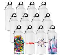 Sumex 12 Pack 20oz Sublimation Blanks Aluminum Water Bottle Heat Press Sport Water Bottle
