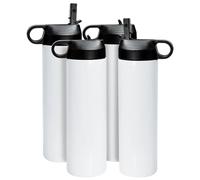 Sumex 4 Pack 500nl Sublimation Stainless Steel Leakproof Water Bottles with Straw Lid