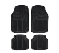 Sumex Universal 4pce Heavy Duty Durable Easy Clean Black Rubber Car Floor Mats