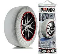 Sumex Husky Textile Winter Car Wheel Ice, Frost & Snow Chain Socks for 18" Tyres - RED & WHITE (225/55 R18)