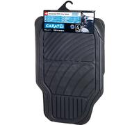 Sumex Universal Heavy Duty Durable 5mm Thick Rubber Car Floor Mats Set - Black