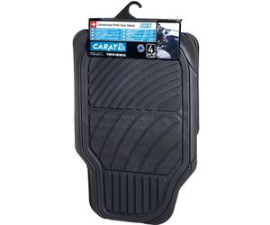 Sumex Universal Heavy Duty Durable 5mm Thick Rubber Car Floor Mats Set - Black