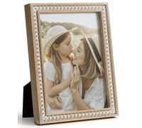 SUMGAR 7x5 Photo Frames 5x7 Picture Frame Rustic Picture Frames Shabby Chic Photo Frame Solid Wood With Beaded Vintage Landscape Portrait Horizontal Poster Frame Standing Or Wall Gifts for Women