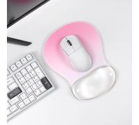 Sumgsn Gel Mouse Pad with Wrist Rest, Ergonomic Clear Mousepad Support, Cooling Pain Relief Mousepad with Non-Slip PU Base for Computer/Office/Home (Gradient Pink)