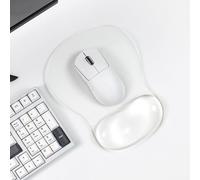 Sumgsn Mouse Pad with Gel Wrist Rest - Ergonomic Clear Cooling Mousepad Support Non-Slip Base for Keyboard Typing Pain Relief/Laptop/Desktop