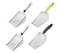SUMHEN 4PCS Reptile Scooper,Litter Cleaner Corner Scoop, Reptile Sand Fine Mesh,Cat Little Scoop, Bearded Dragon Sand Shovel,Pet Poo Shovel Scooper (4PCS Shovels)