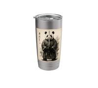 Sumi-e Samurai Panda Vintage Japanese Artwork Japan Culture Stainless Steel Insulated Tumbler
