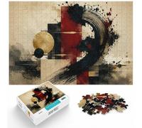 Sumi-E Zen Abstraction No. 02 - Japanese Ink Jigsaw Puzzle, 1000 Piece | For the Christmas break: Adult jigsaw puzzle with 1000 pieces brings a classic 1000-piece puzzle to winter leisure.
